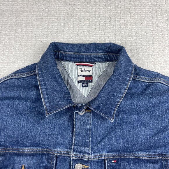 Tommy Hilfiger x Disney Mickey Mouse embroidery Wom  Sz XXL Crop Jean Jacket - Picture 13 of 16